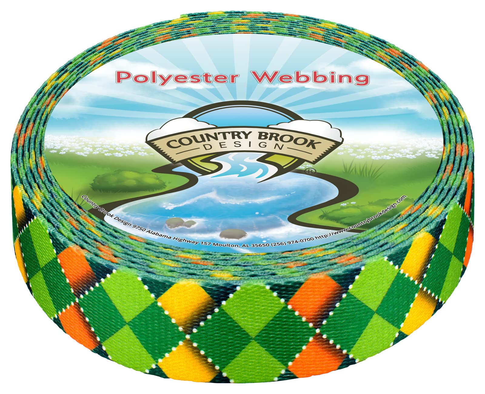 Country Brook Design - Limerick Argyle Polyester Webbing Dog Collar | Durable & Stylish Pet Accessory for Small to Medium Dogs | Perfect for Daily Walks, Training & Outdoor Adventures