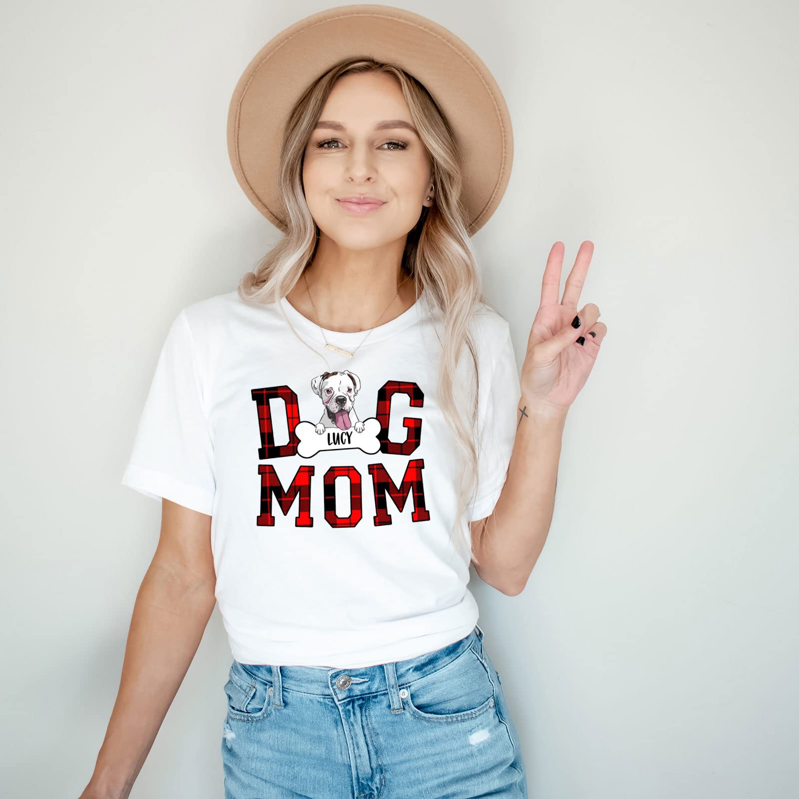 Personalized Boxer Dog Mom T-Shirt - Cute Funny Boxer Dog Lover Gift for Women - Perfect for Birthdays, Holidays & Dog Lovers Apparel