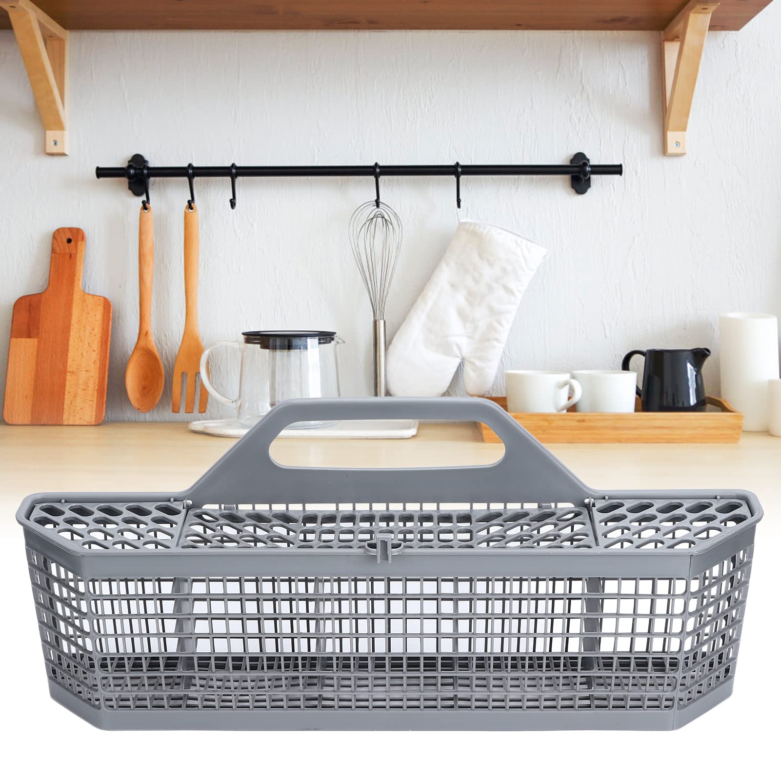 GE WD28X10128 Replacement Dishwasher Silverware Basket - Plastic Cutlery Storage Basket for Dishwasher Organization | Fits GE Dishwashers, Perfect for Kitchen Utensil Storage and Easy Loading