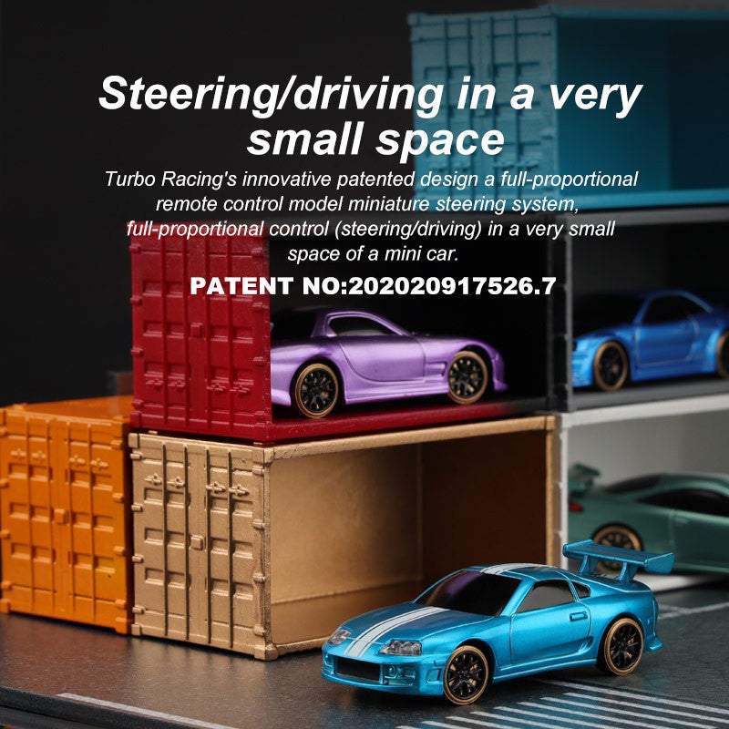 Turbo Racing C61 C62 C63 C64 RC Drift Car 1:76 Scale Mini Remote Control Vehicle with Built-in Gyroscope - Perfect for Indoor Racing, Drift Competitions & Collectors