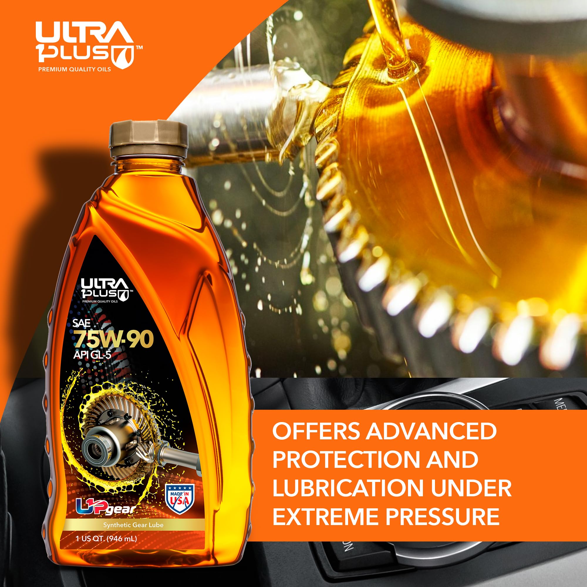 SAE 75W-90 Full Synthetic Gear Oil - API GL-5 Certified - 5 Gallon Pail - High Performance Lubricant for Trucks, SUVs & Heavy-Duty Vehicles - Ideal for Off-Road, Towing & Extreme Conditions