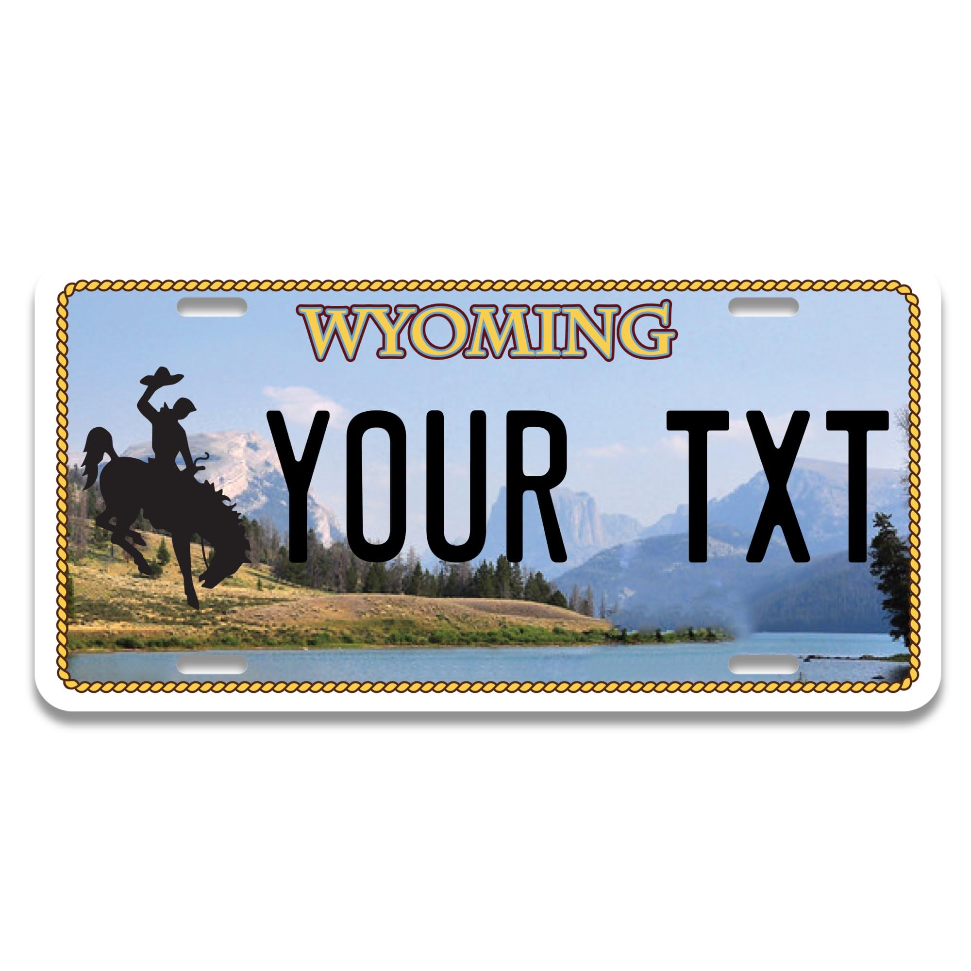 Custom Wyoming License Plate - Personalized 6x12 Inch Metal Car Tag - Choose from 50 States - USA Made - Perfect for Cars, Trucks, Motorcycles & Collectors