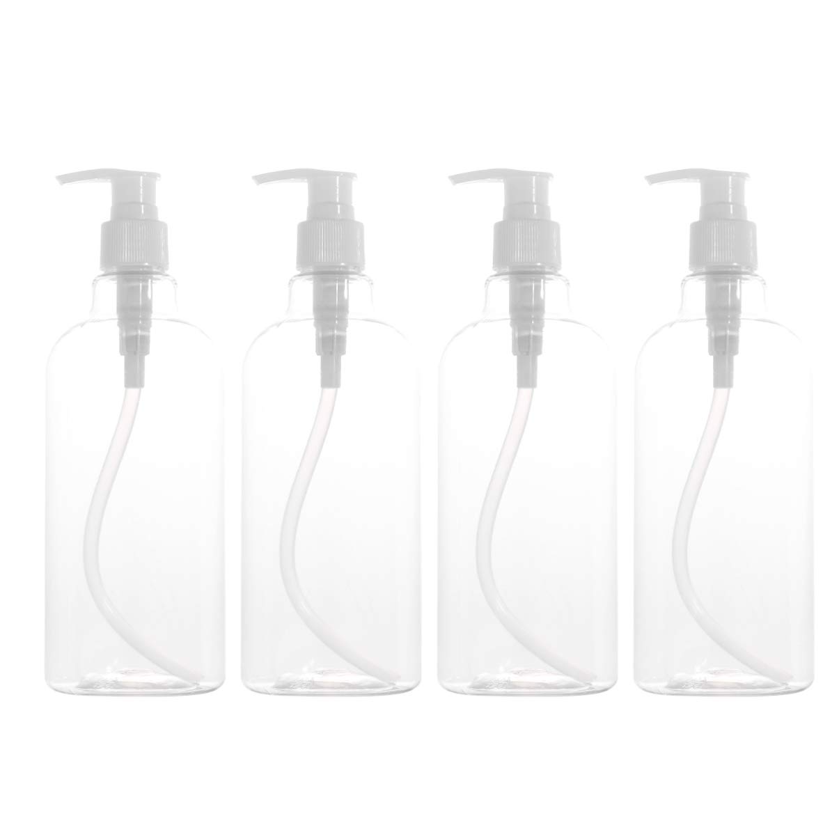 DOITOOL 4-Pack 500ml Refillable Travel Soap Dispenser Bottles - Portable Liquid Pump for Hand Wash, Dish Soap, Shampoo & Lotion | Ideal for Camping, Gym, Travel & Home Use