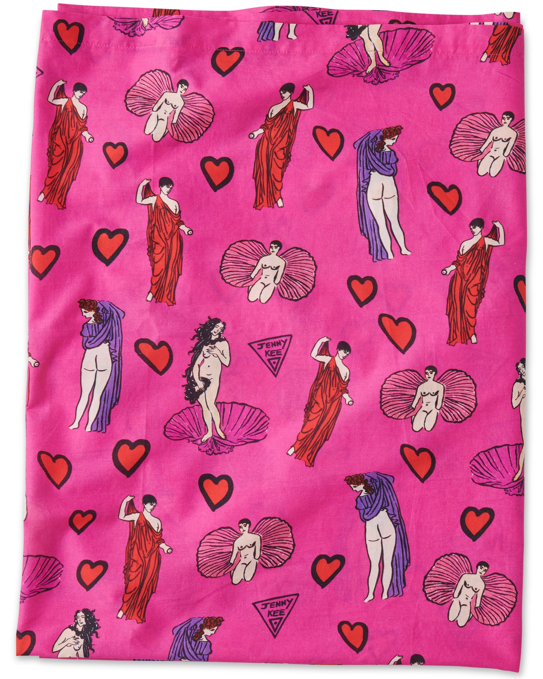 Kip&Co x Jenny Kee Pretty In Pink Organic Cotton Sarong - Stylish Beach Wrap, Pool Cover-Up & Summer Fashion Accessory for Women