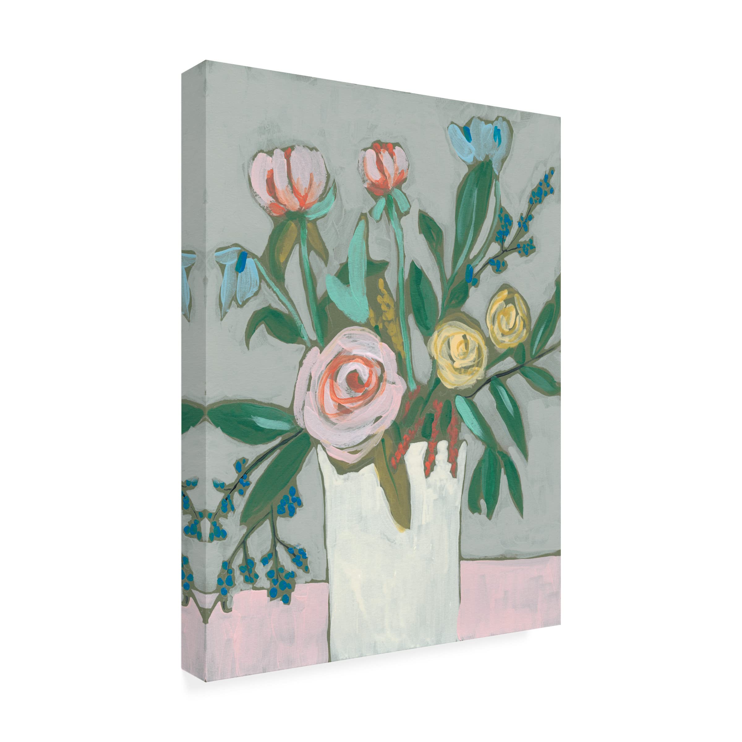 Jennifer Goldberger 'Sweet and Quirky I' Canvas Wall Art Print - Modern Home Decor for Living Room, Bedroom & Office
