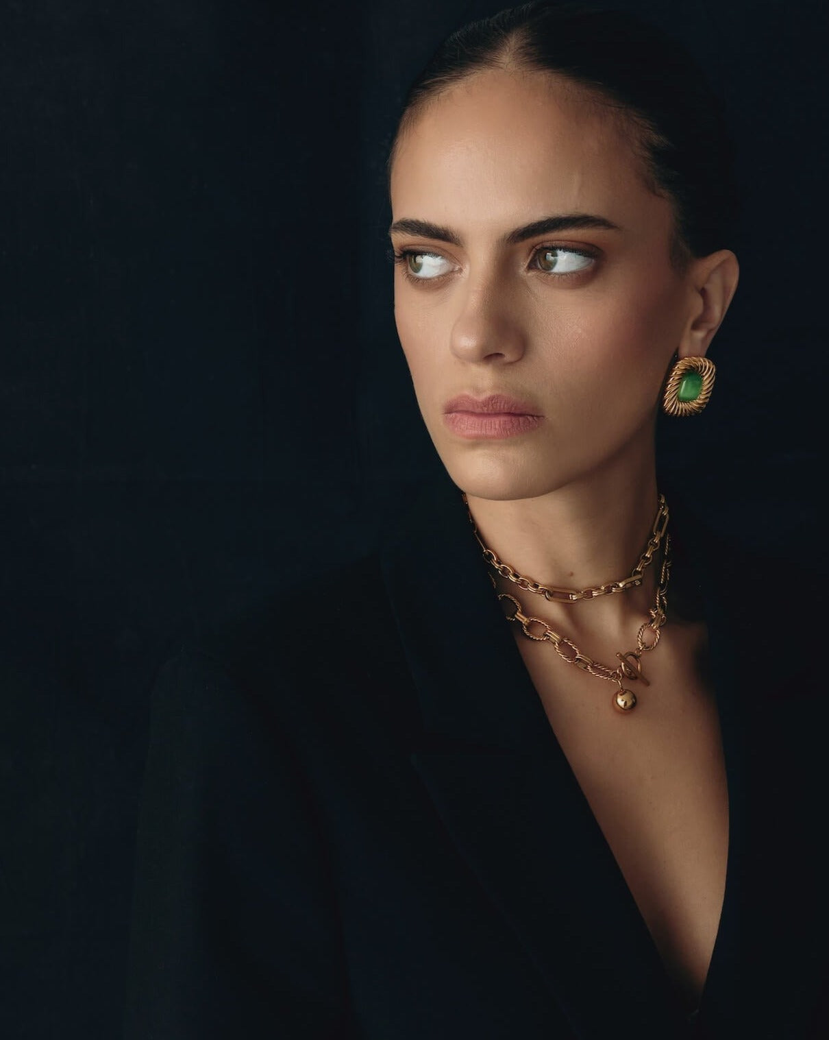 Vintage Gold Chain Necklace for Women - Trinity Layered Necklace Jewelry, 14K Gold Plated, Dainty & Elegant - Perfect for Daily Wear, Parties & Gifts