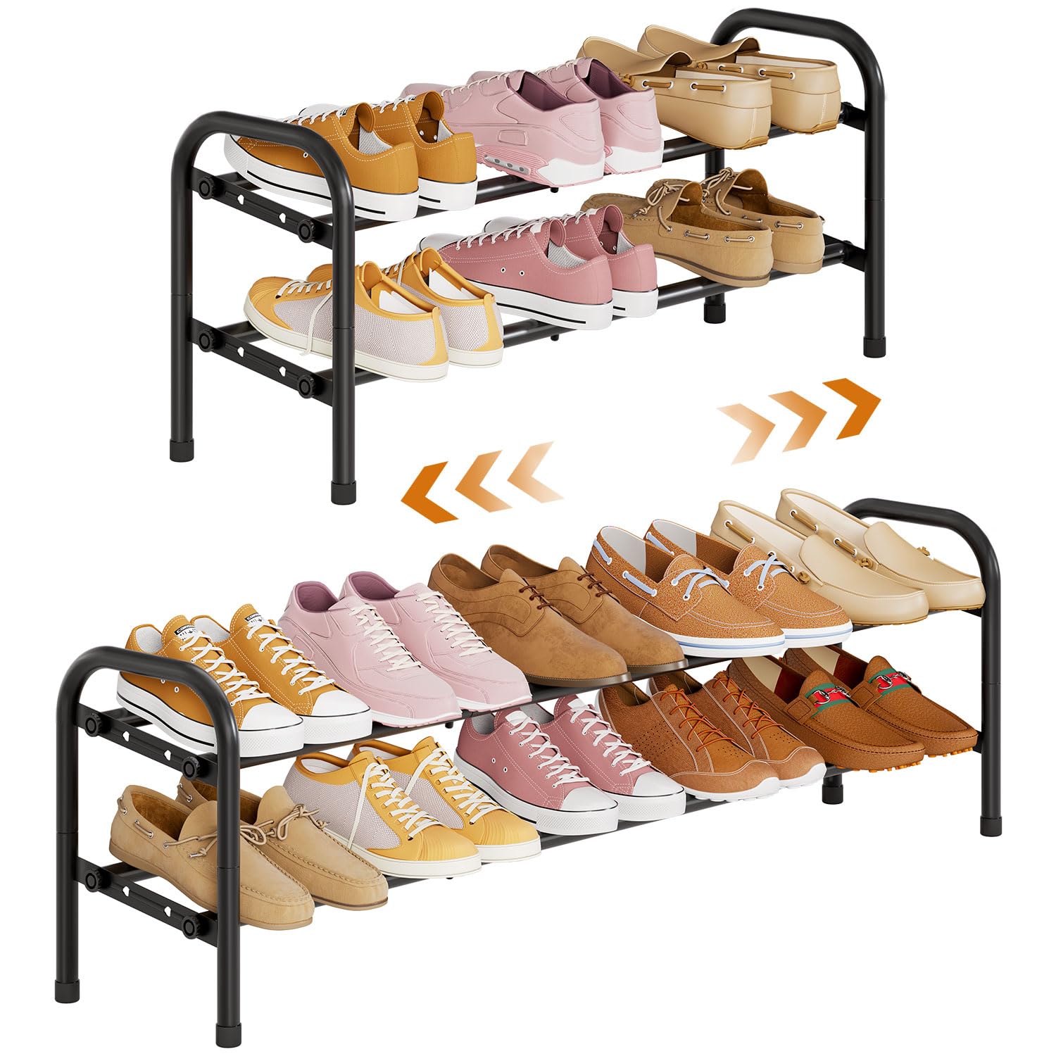 2-Tier Expandable Shoe Rack Organizer - 41.53