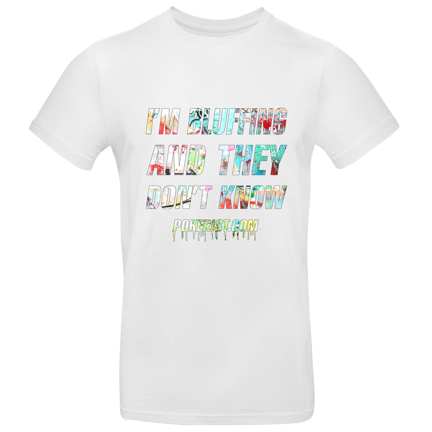 Pokerist I'm Bluffing Graffiti Men's T-Shirt - Funny Poker Player Graphic Tee for Men | Casino Gambling Gift | Perfect for Poker Nights & Casino Parties