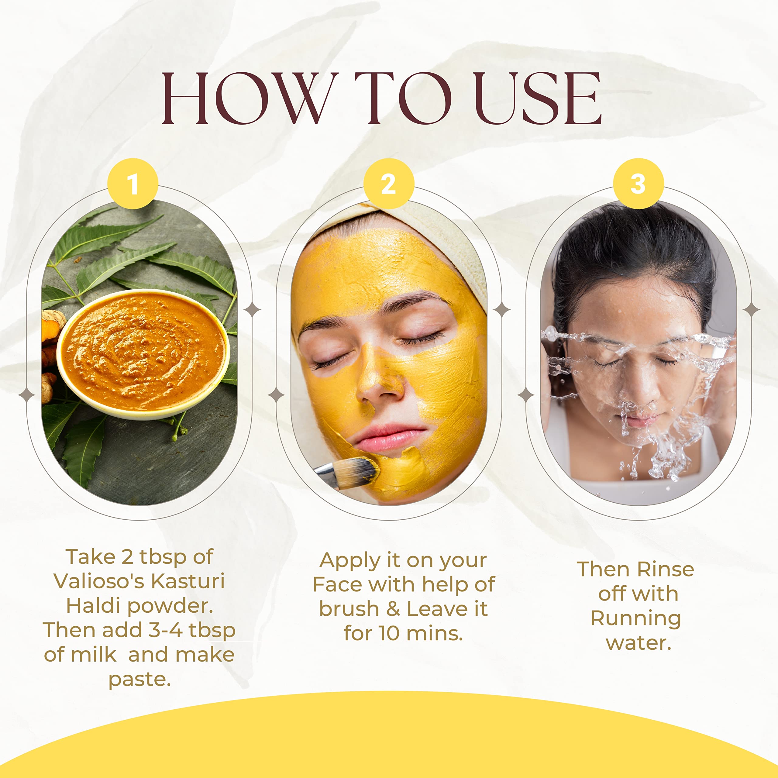 Premium Wild Turmeric Powder (Kasthuri Manjal) for Skin Brightening + Indigo Powder for Natural Hair Dye + Multani Mitti Clay for Face & Hair Care - 100g x 3 Pack | DIY Beauty, Ayurvedic Remedies, Organic Skincare Routine