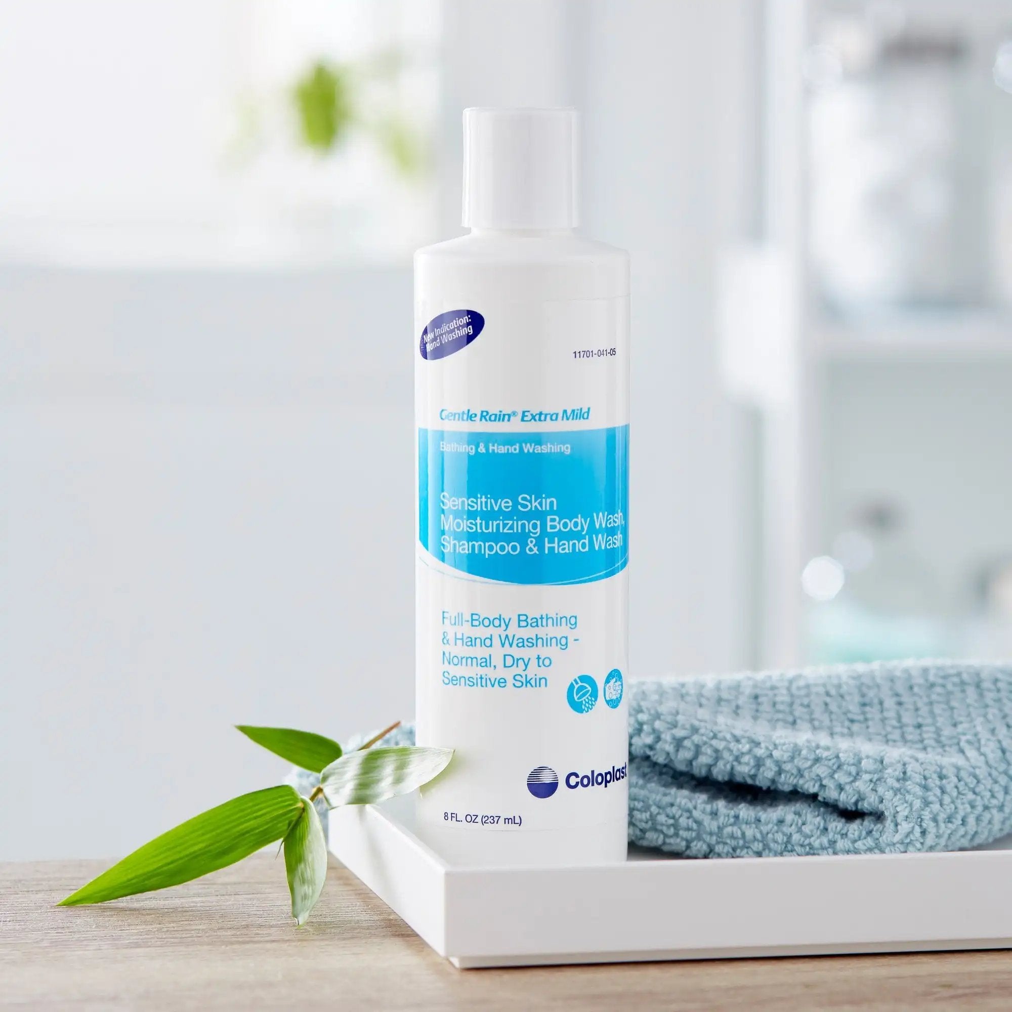 Coloplast Gentle Rain Extra Mild Moisturizing Body Wash & Shampoo - 8 oz | Fragrance-Free & Hypoallergenic for Sensitive Skin | Perfect for Daily Shower & Bath Use