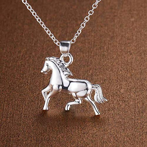 Lucky Running Horse Pendant Necklace & Stud Earrings Jewelry Set for Women - Cute Animal Jewelry for Wedding, Party, Birthday Gift - Perfect for Casual Wear, Date Night & Special Occasions