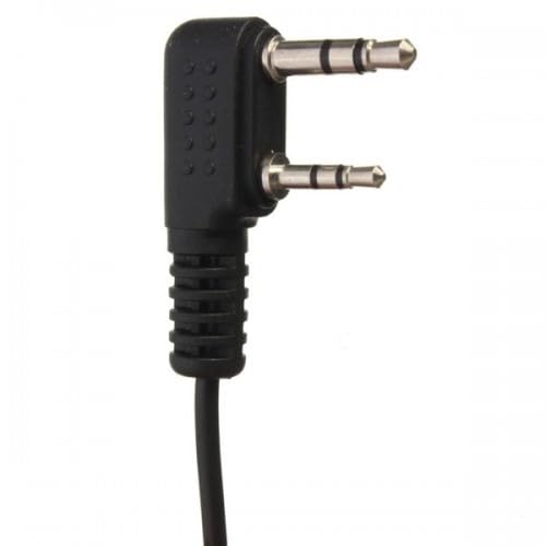 HeyNana - 2 Pin PTT Microphone Headset for Baofeng UV-5R/UV5-RA Walkie Talkie - Dual Pin Earpiece with Push-to-Talk Function - Perfect for Security, Construction, and Outdoor Adventures
