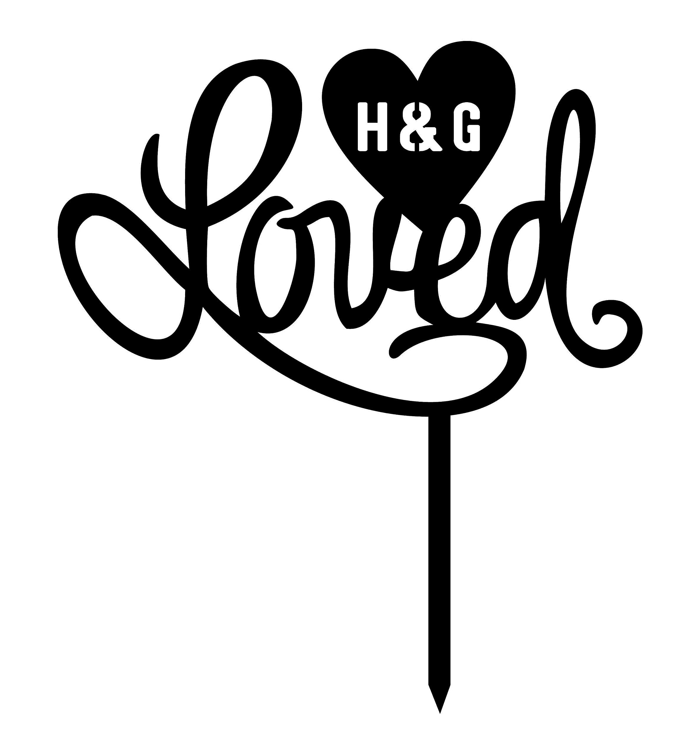 Personalized Wedding Cake Topper with Custom Initials & Names - 6