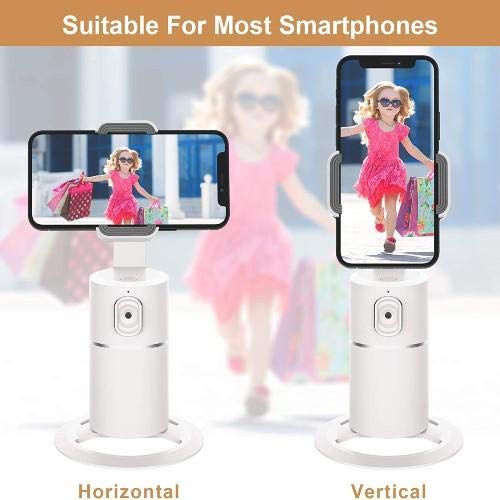 BoxWave® 360° Rotating Selfie Stand with Facial Tracking for Xiaomi Black Shark 4 Pro - Adjustable Phone Mount Holder, Winter White - Perfect for Gaming, Video Calls & Content Creation