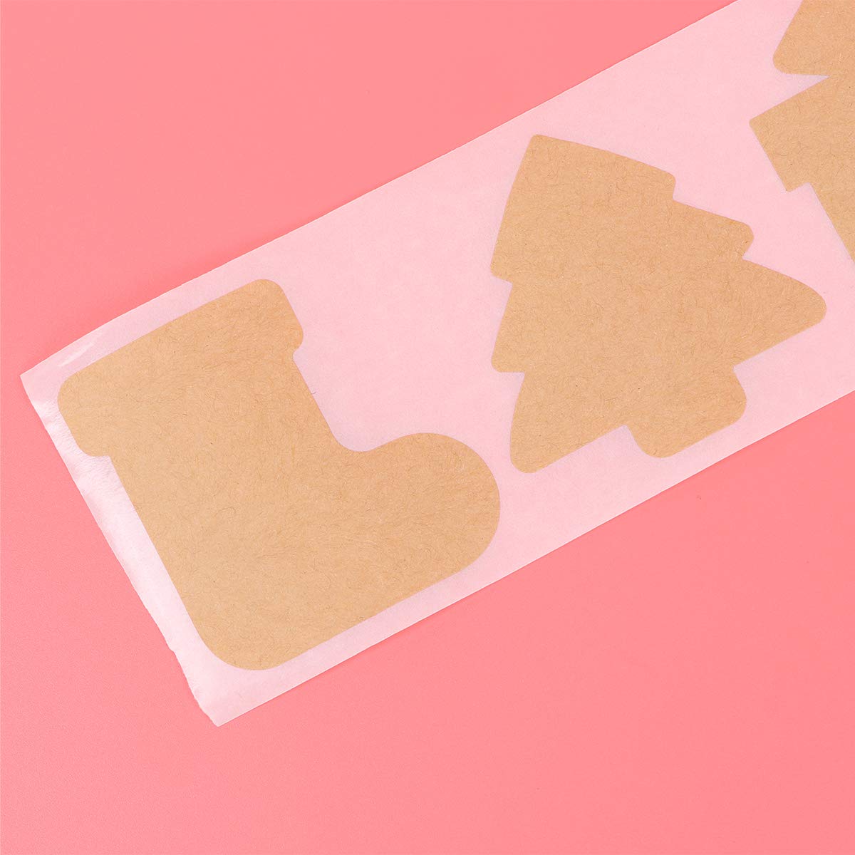 300pcs Christmas Stickers for Gifts - Self-Adhesive Kraft Paper Sealing Labels for Candy Bags, Holiday Packages & DIY Crafts (1 Roll) - Perfect for Christmas Wrapping, Party Favors & Festive Decorations