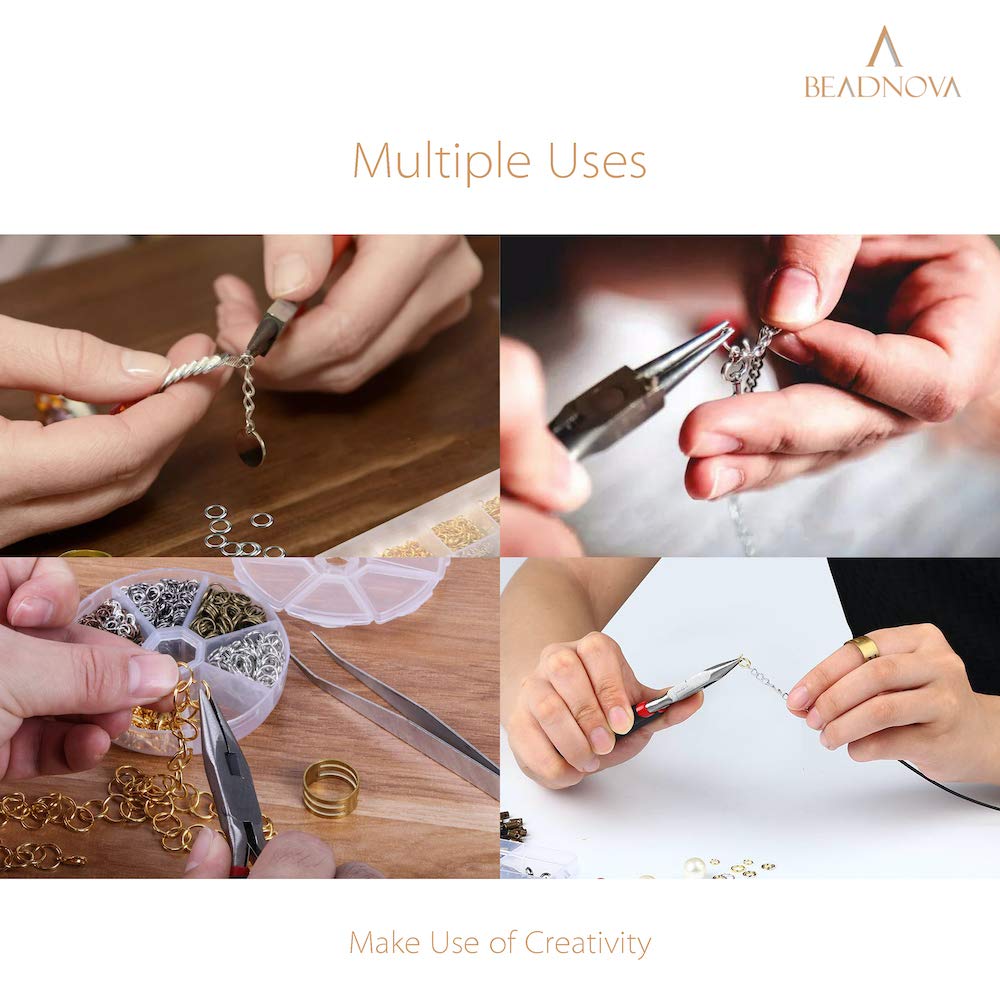 BEADNOVA 10mm Gold Jump Rings - 900Pcs Jewelry Making Supplies for Necklaces, Bracelets, Keychains & DIY Crafts - Premium Jewelry Findings Accessories