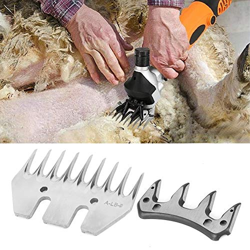 Stainless Steel Sheep Shears Blades - Replacement Shearing Combs & Cutters for Goats & Sheep (9 Tooth Straight Swing Blade) - Perfect for Livestock Grooming & Professional Animal Hair Trimming