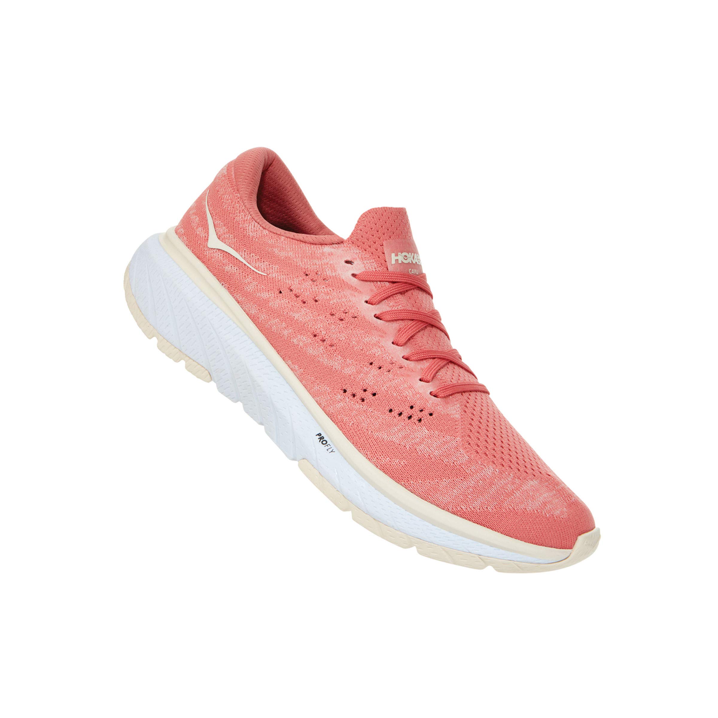 HOKA ONE ONE Women's Cavu 3 Running Shoes - Lantana/Eggnog Color - Size 7 US - Lightweight & Cushioned for Road Running, Jogging, and Gym Workouts