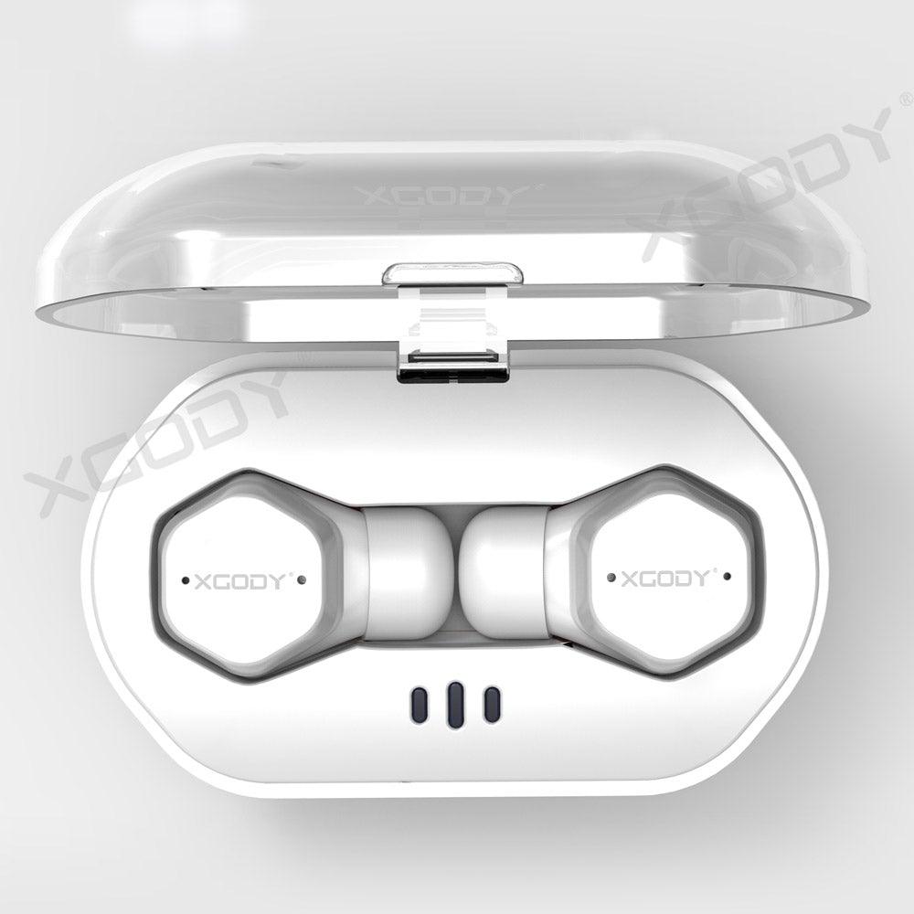 XGODY F8 Wireless Bluetooth Earbuds with Active Noise Cancelling, Hi-Fi Stereo Sound, 30H Playtime, Digital Charging Case - Perfect for Workout, Travel & Commuting