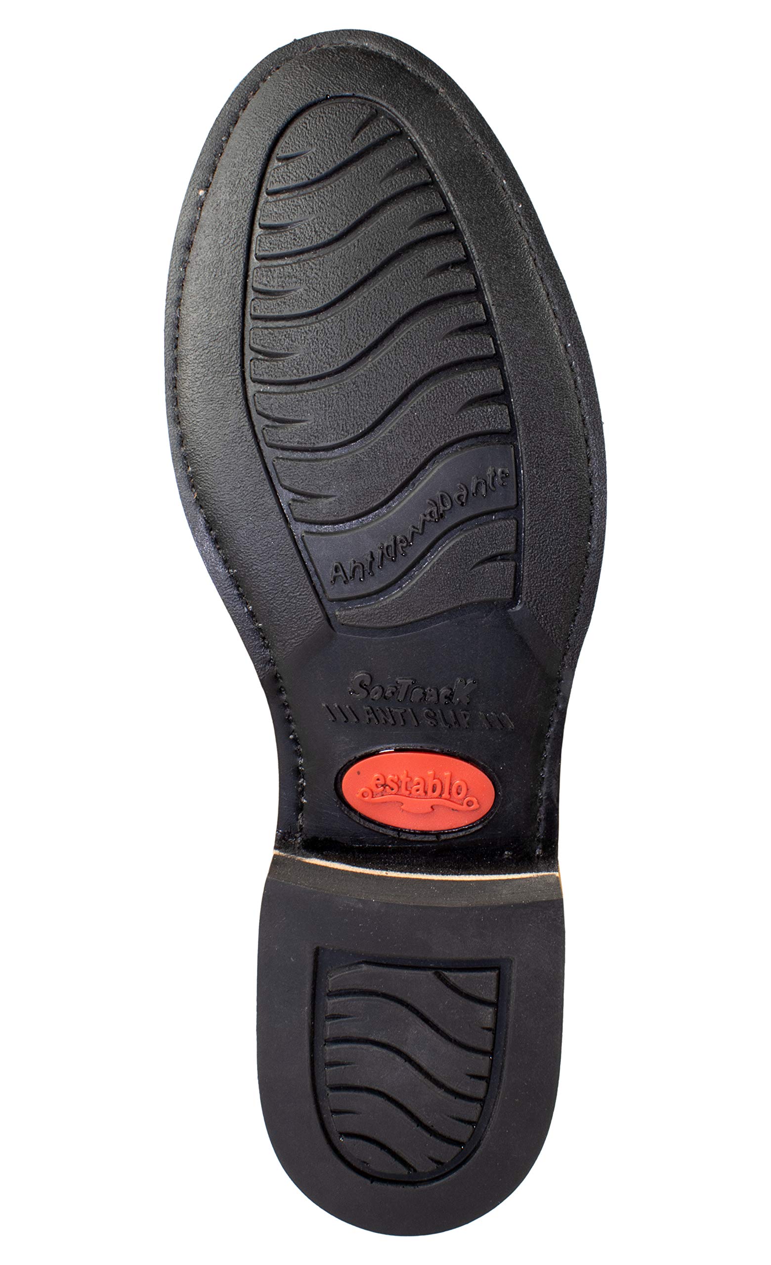 **Men's Work Boots - Establo Nubuck Leather in Cinnamon, Round Toe - Durable & Comfortable for Construction, Hiking & Outdoor Work**