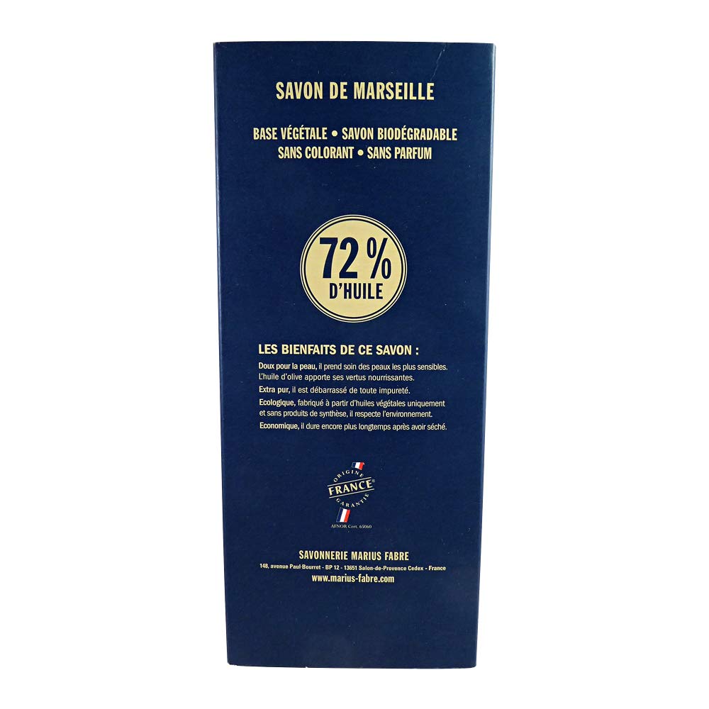 **Marius Fabre Olive Oil Marseille Soap Block 35.2 oz - Natural French Soap for Skin & Hair - Includes Soap Cutter - Perfect for Bath, Shower & Travel**