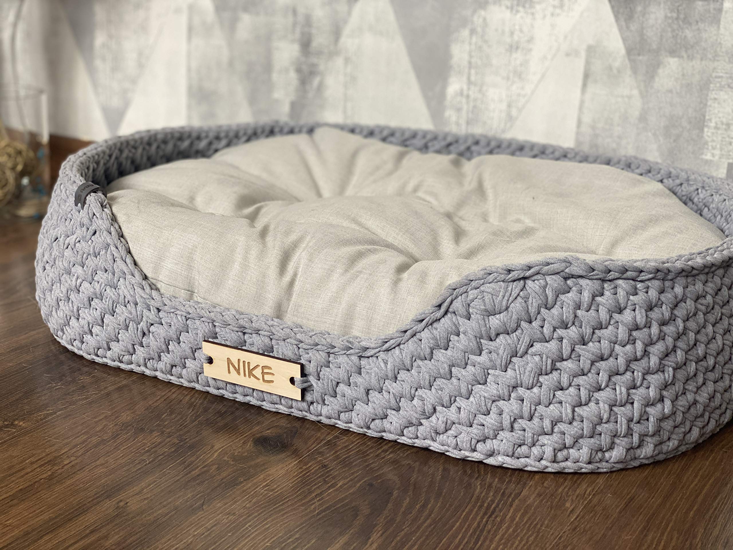 Premium Natural Cotton Pet Bed for Dogs & Cats - Ultra Soft & Cozy Comfort for Small, Medium & Large Breeds | Perfect for Indoor Lounging, Crate Training & Pet Furniture