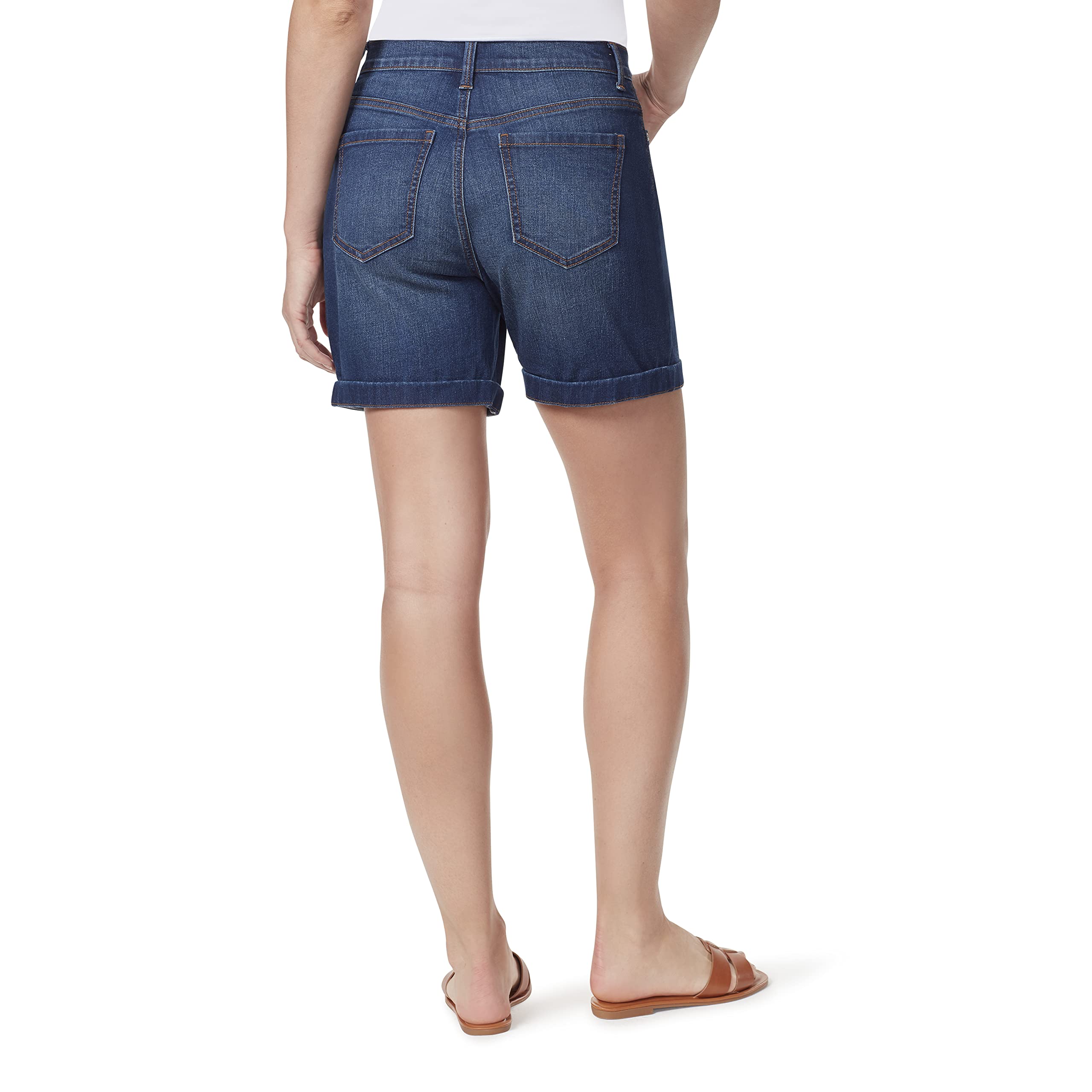Gloria Vanderbilt Women's Amanda Classic Denim Shorts - Comfortable High Waist Jean Shorts for Casual Wear, Summer Outfits & Beach Vacations