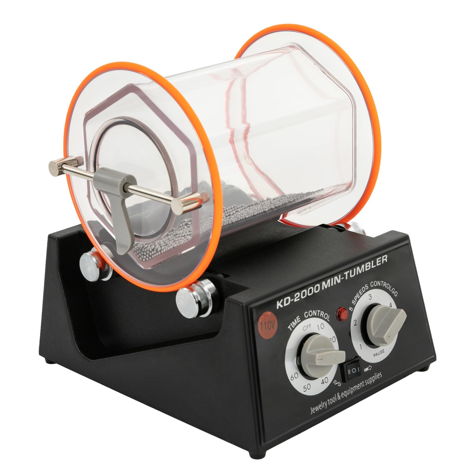 11 LB Rotary Jewelry Polisher Tumbler with Adjustable Timer & Speed - 60W Professional Jewelry Polishing Machine for Metal, Stones & Gemstones - Perfect for Jewelry Making, Lapidary & Metal Finishing Workshop