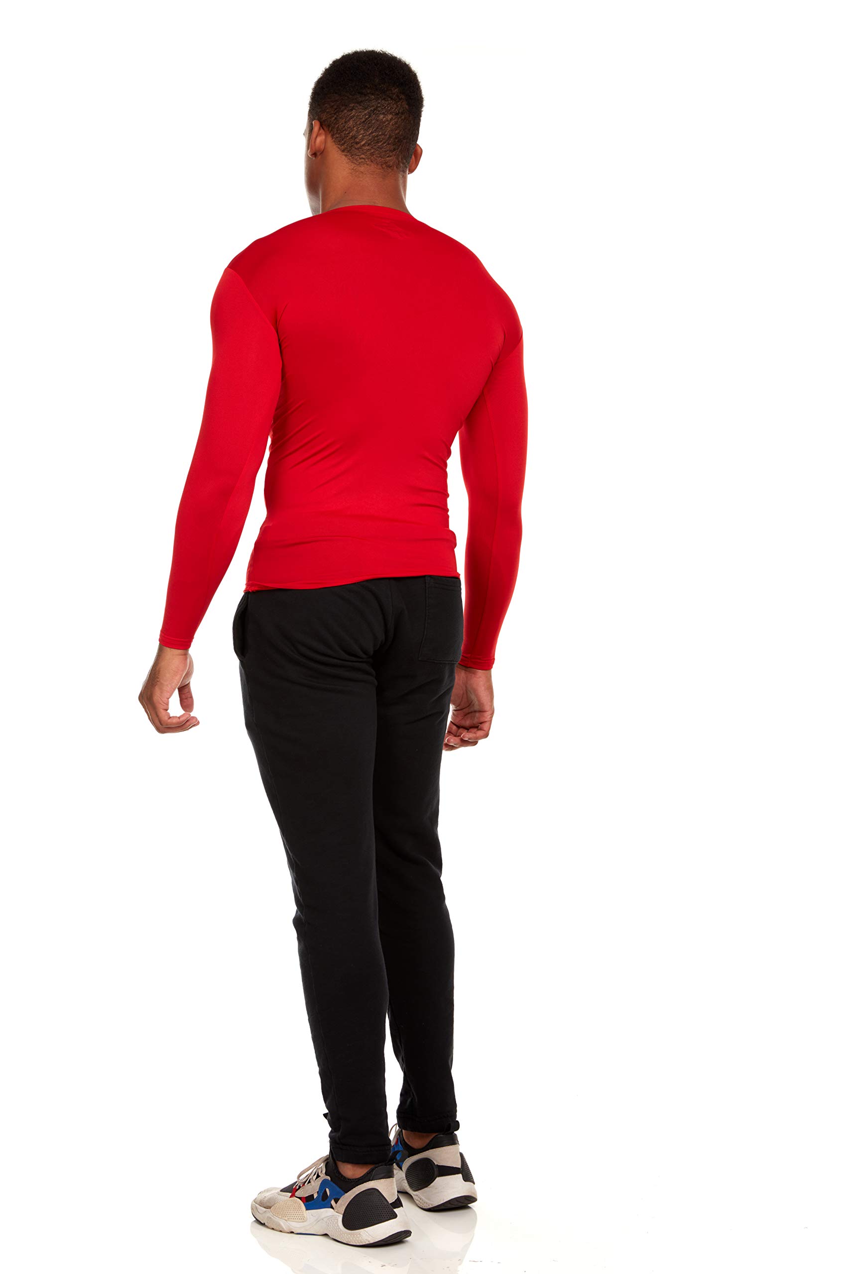 Russell Athletic Men's Long-Sleeve Compression Top - Lightweight Moisture-Wicking Workout Shirt for Running, Gym & Training - Performance Baselayer for Cold Weather & Active Sports