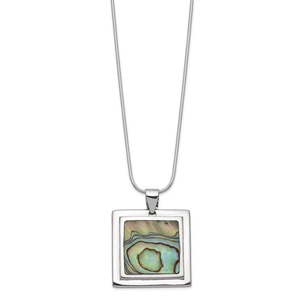 Roy Rose Jewelry Sterling Silver Abalone Pendant Necklace 18