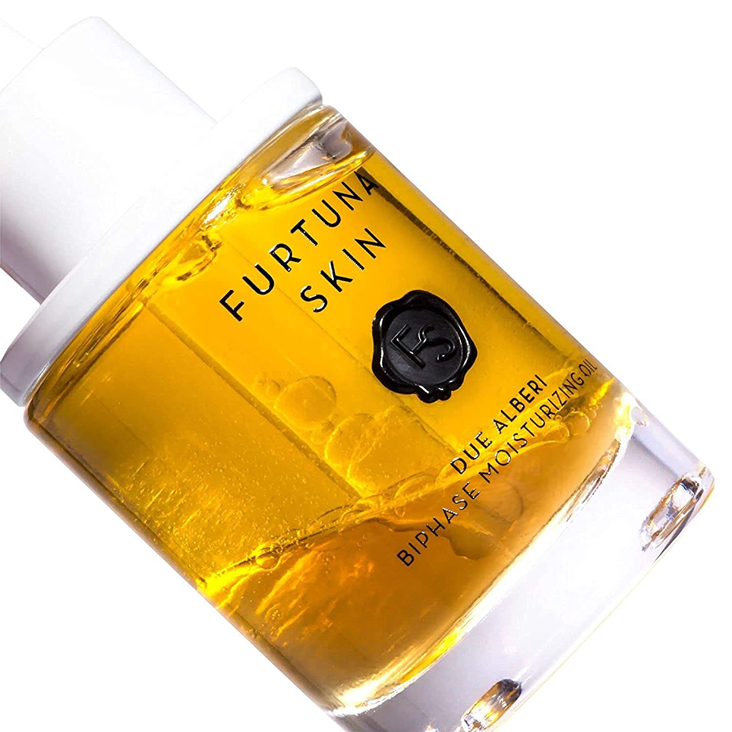 Organic Biphase Moisturizing Oil by Furtuna Skin - Heal, Hydrate & Protect Dry Skin | 30mL | Face & Body Care | Perfect for Night Routine & Travel Skincare