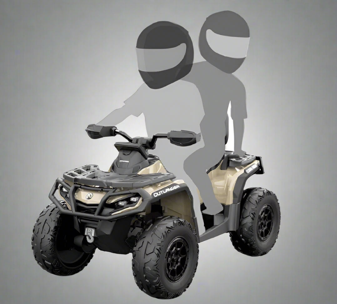 24V Kids Ride On Can Am Outlander ATV with Bluetooth, 4-Wheel Suspension & LED Lights - 2-Seater Electric Toy Car for Boys & Girls - Perfect for Outdoor Play, Backyard Adventures & Birthday Gifts