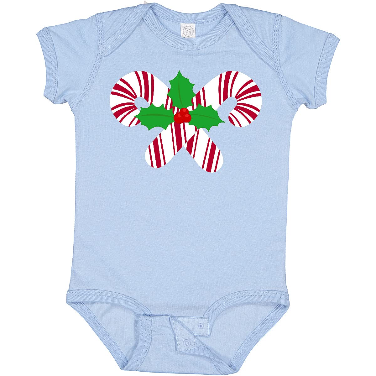 Inktastic Candy Canes and Holly Christmas Baby Bodysuit - Cute Holiday Outfit for Infants & Toddlers - Perfect for Christmas Photos, Family Gatherings & Festive Celebrations