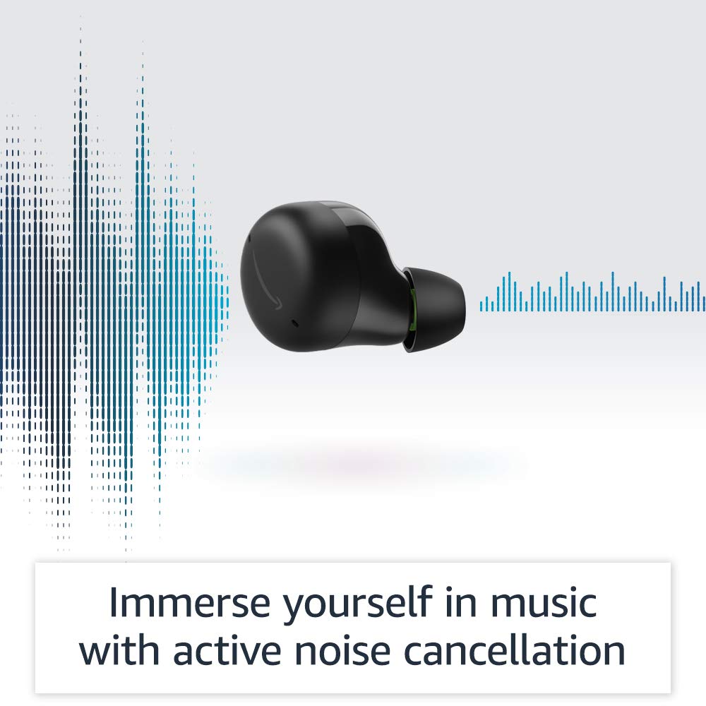 Amazon Echo Buds (2023 Newest Model) - Wireless Bluetooth Earbuds with Active Noise Cancellation, Alexa Built-in & Wireless Charging Case - Glacier White - Perfect for Commuting, Workouts & Travel