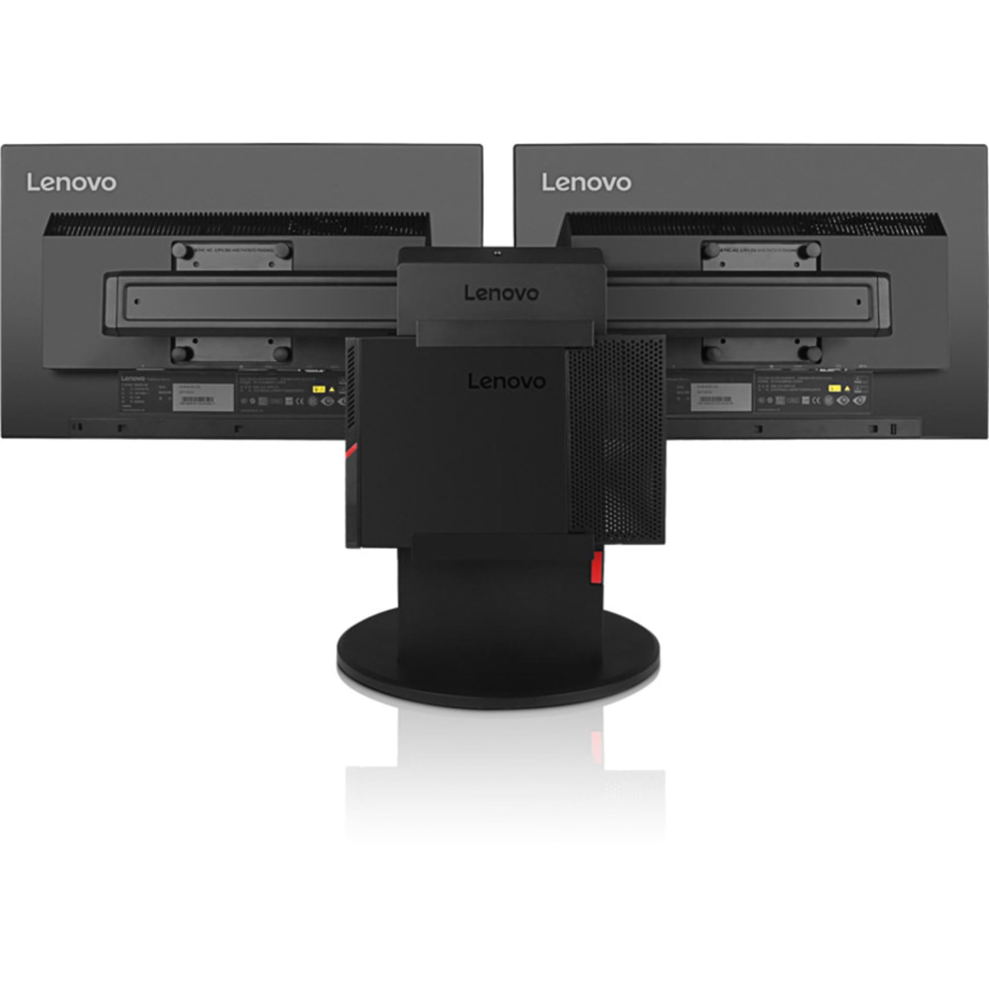 Lenovo ThinkCentre Tiny Dual Monitor Stand - Adjustable Height & VESA Mount for Home & Office Workspace Setup