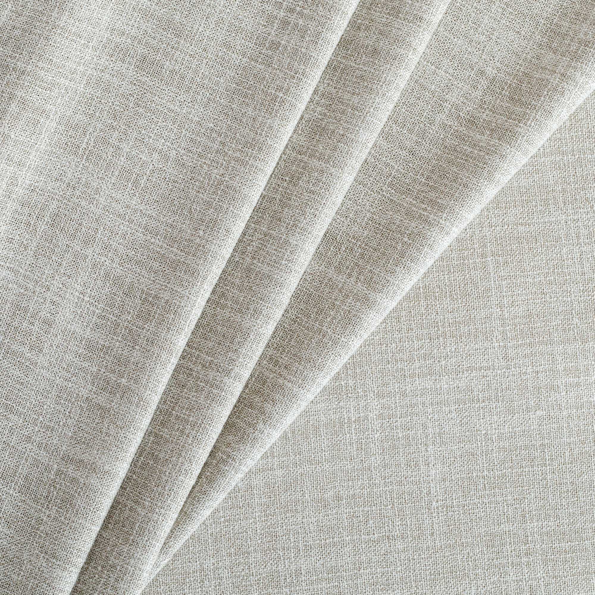 Soho Double Width Sheer Fabric - Premium Pumice Color Lightweight Curtain Material for Living Room, Bedroom & Window Decor