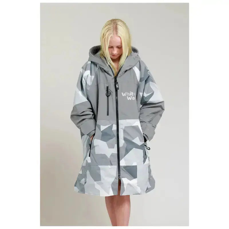 Kids Waterproof After Swim Robe - Camo Print Unisex Hard Shell Bathrobe for Pool, Beach & Outdoor Activities