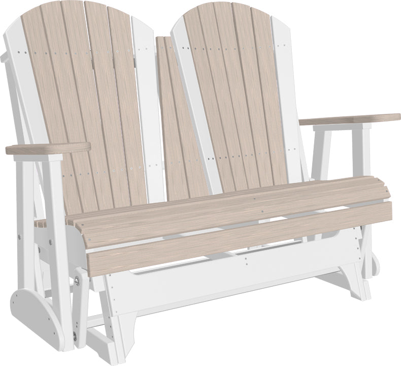 LuxCraft 4-Foot Adirondack Glider Chair - Outdoor Patio Swing for Garden, Porch & Backyard Relaxation