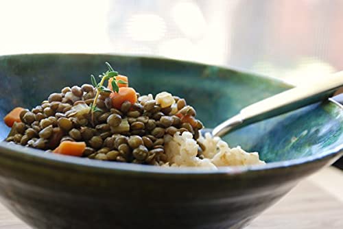 Organic French Green Lentils Whole Raw - Non-GMO, High Fiber, Bulk 25LB - Perfect for Soups, Salads & Healthy Meal Prep