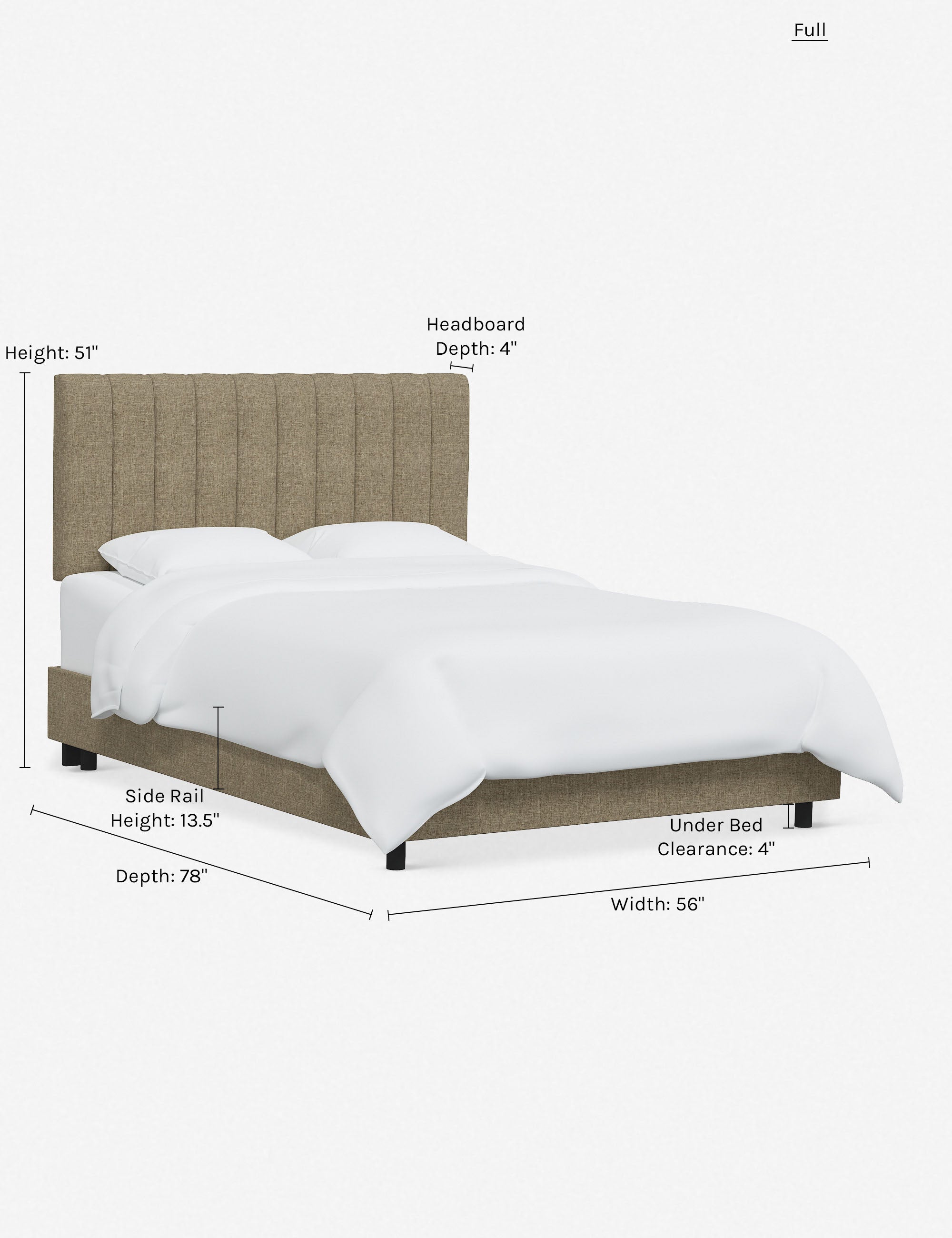 Stylish and Comfortable Aliyah Bed - Queen Size Platform Bed Frame with Upholstered Headboard for Modern Bedrooms | Perfect for Master Bedroom, Guest Room, or Apartment