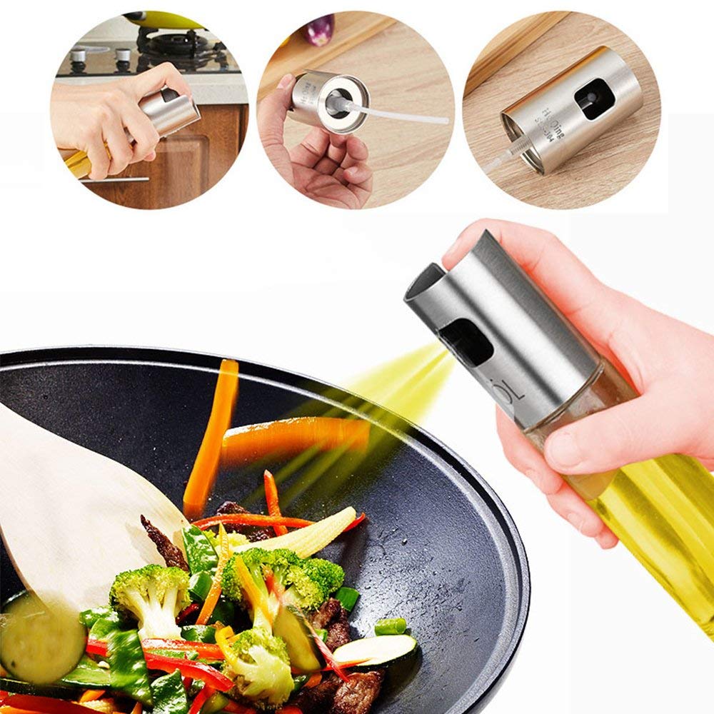 Premium Olive Oil Sprayer Bottle - Non-Aerosol Cooking Oil Dispenser for Air Fryer, Kitchen, Baking, Salad & BBQ | Reusable Vinegar Spritzer for Healthy Cooking & Grilling