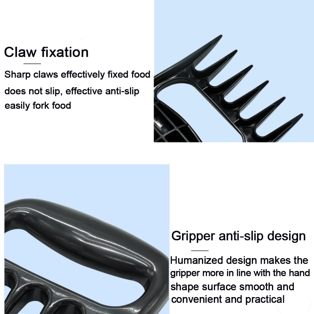 Adjustable Non-Stick Hamburger Patty Maker Press - Makes 1/4lb to 3/4lb Burgers with 2 Bear Claw Meat Shredders - Perfect for BBQ, Grilling, and Home Cooking