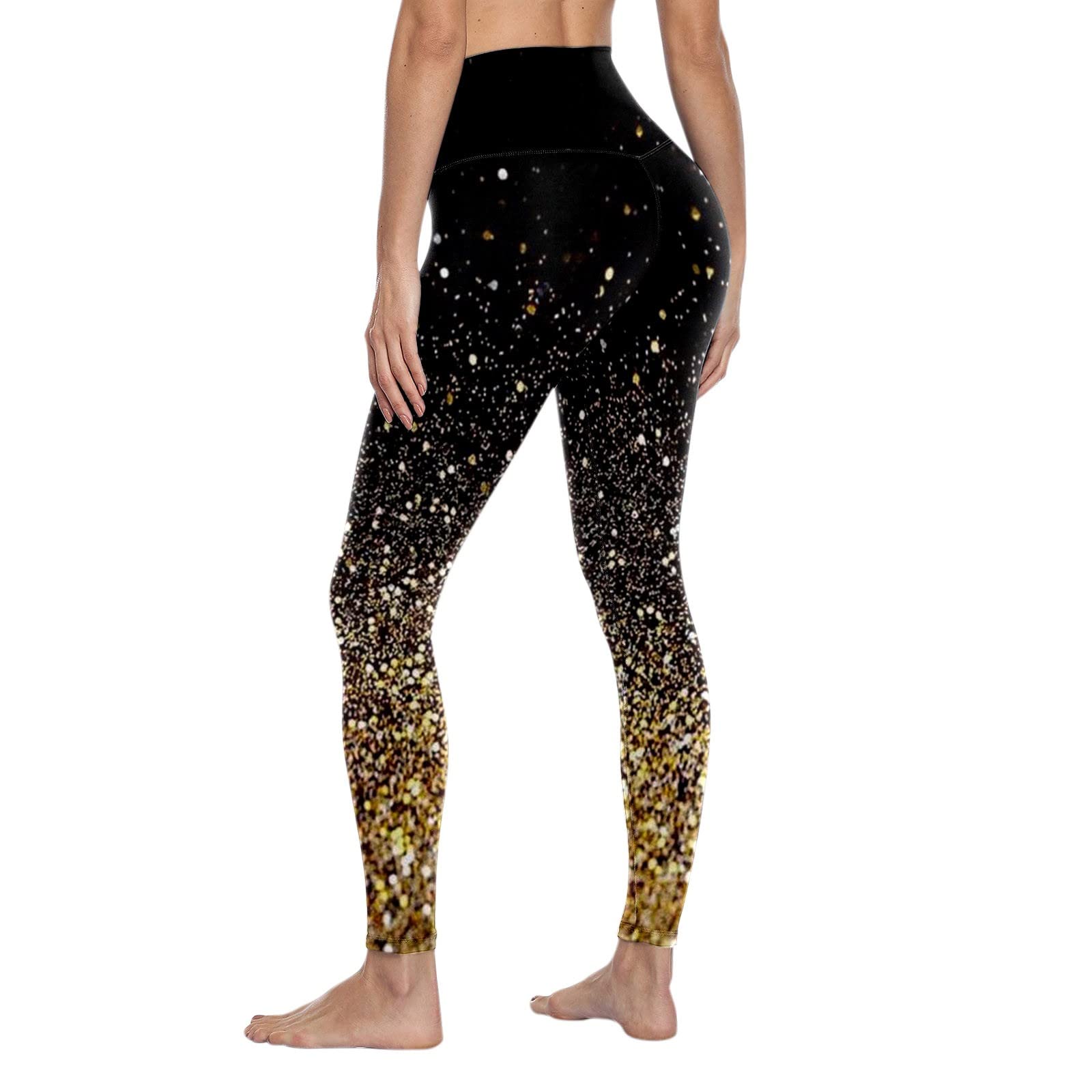 Felwors Women's High Waisted Tummy Control Yoga Pants - Workout Capri Leggings for Running, Gym & Casual Summer Wear