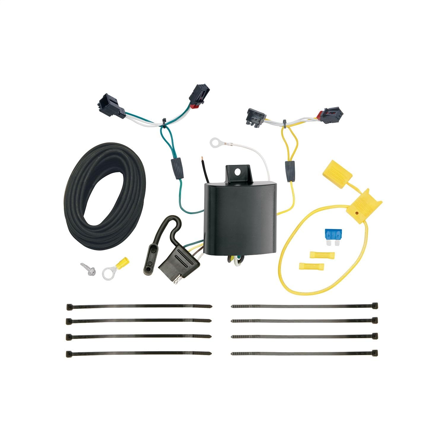 Tekonsha 118668 T-One Connector Assembly for Trailer Wiring - Universal 4-Way Flat Vehicle to Trailer Light Harness Kit - Perfect for Towing Boats, Campers & Utility Trailers