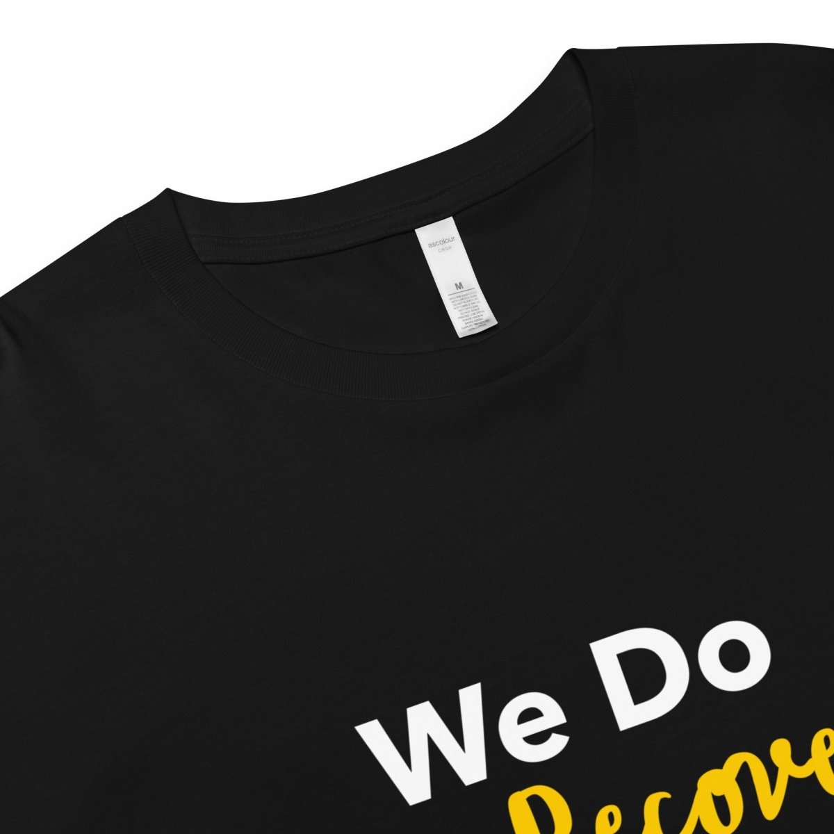 We Do Recover Inspirational Crop Top - Motivational Workout Shirt for Women | Gym, Yoga & Running