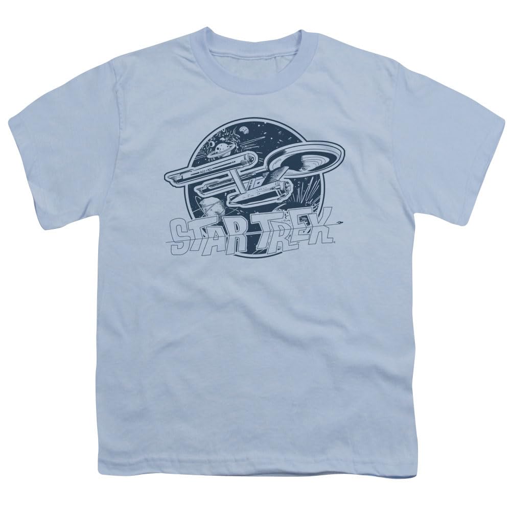 Star Trek Retro Enterprise Unisex Youth T-Shirt for Kids | Sci-Fi Fan Apparel | Birthday Gift & Cosplay Costume