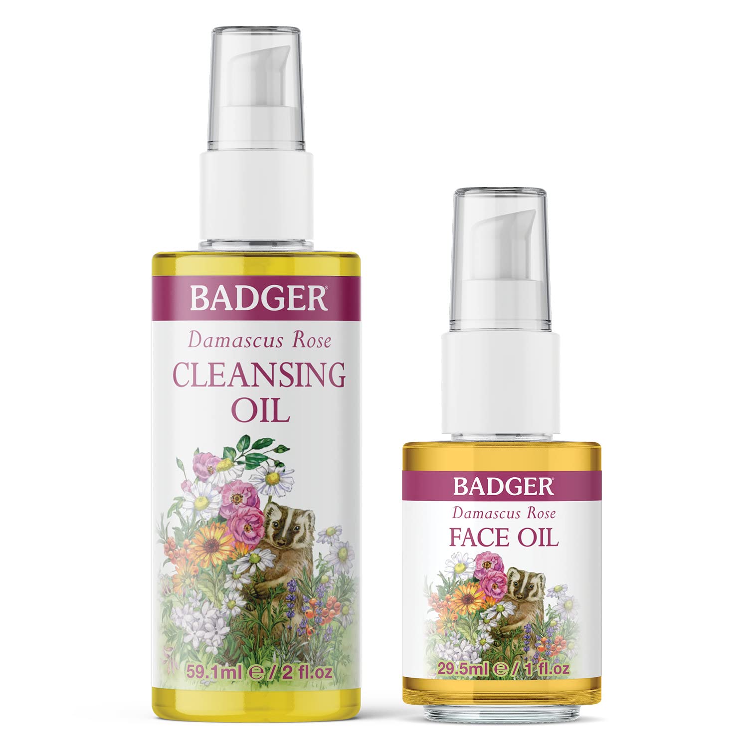 Organic Rose Cleansing Oil & Rose Face Oil - USDA Certified, Glass Bottle, Oil Cleansing Method for Glowing Skin | Perfect for Daily Skincare, Makeup Removal & Hydration