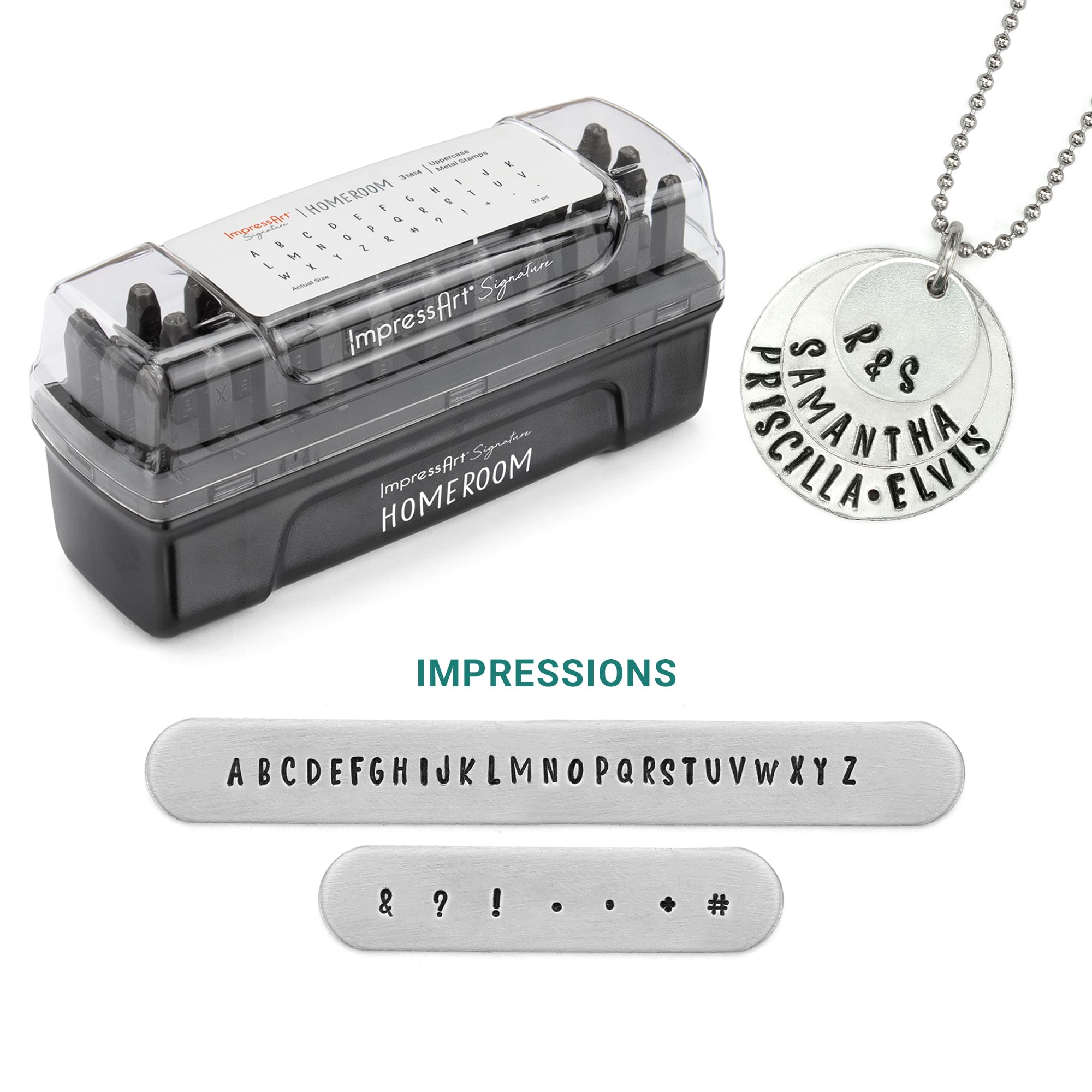 ImpressArt Homeroom Metal Stamping Kit - Complete DIY Jewelry Making Supplies with Tools for Handcrafted Bracelets, Personalized Keepsakes & Gifts | Perfect for Craft Projects, DIY Jewelry Design & Personalized Gift Making