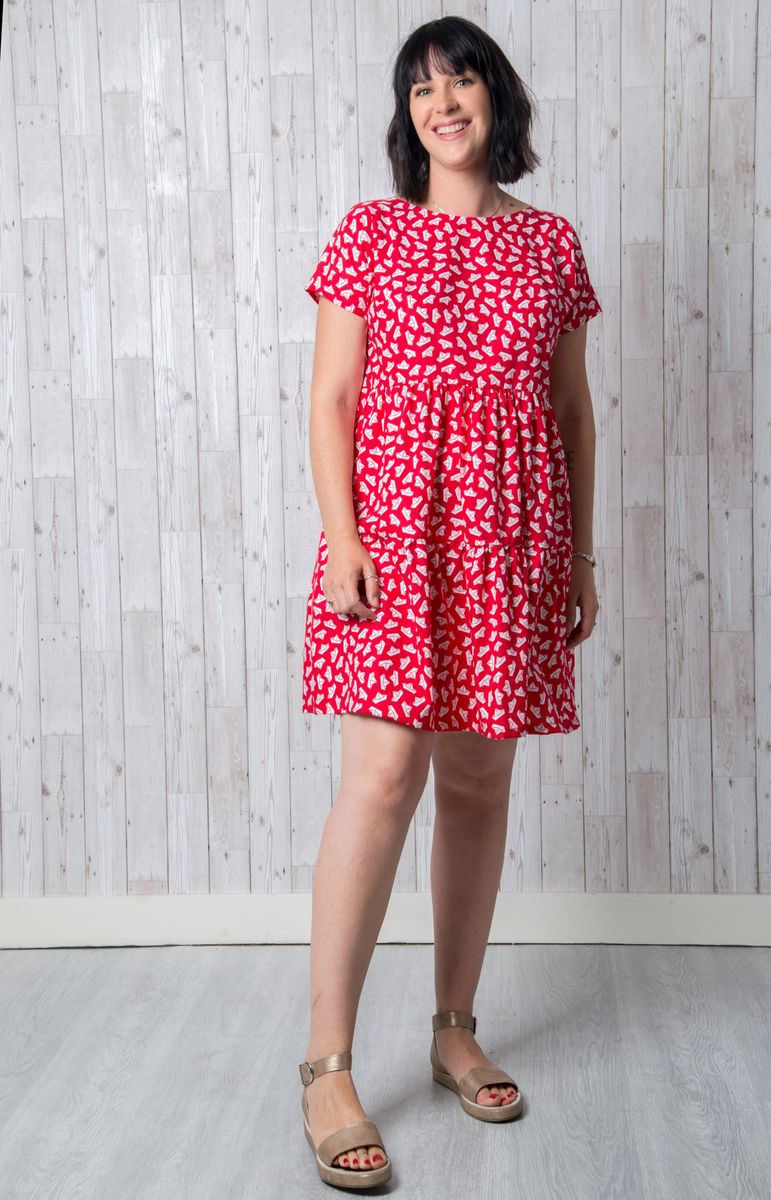Emporia Patterns Cassie Dress - Stylish Women's Floral Summer Dress for Casual Outings & Beach Vacations