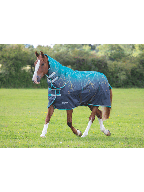 Shires Tempest Medium Weight Combo Turnout Rug for Horses - Waterproof & Breathable Winter Horse Blanket - Ideal for Stable, Pasture & Riding in Cold Weather